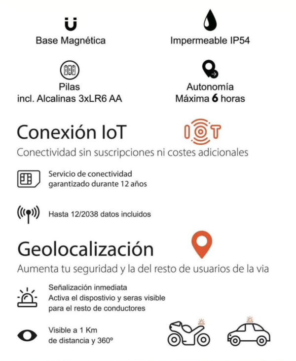 Luz Emergencia V16 Geolocalizada Homologada DGT - Imagen 2