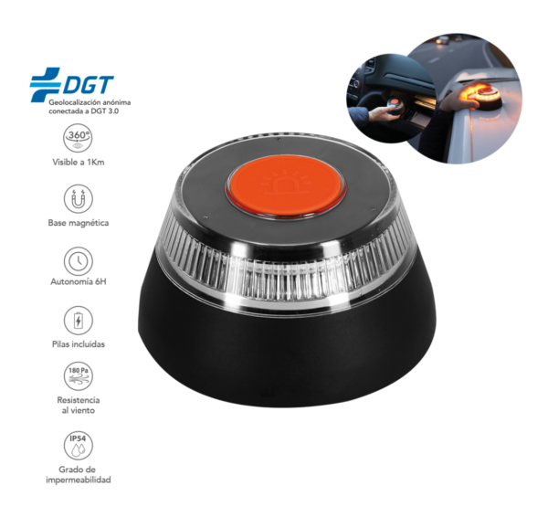 Luz Emergencia V16 Geolocalizada Homologada DGT - Imagen 3